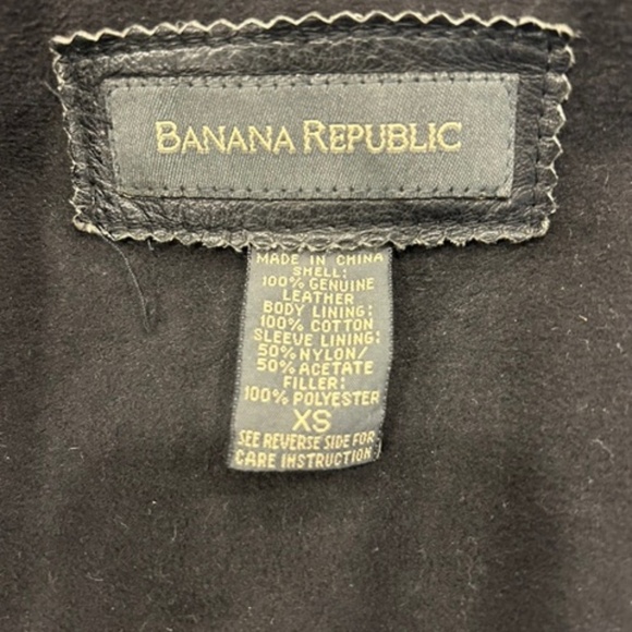 VIntage Banana Republic leather jacket Men's XS - Picture 4 of 10